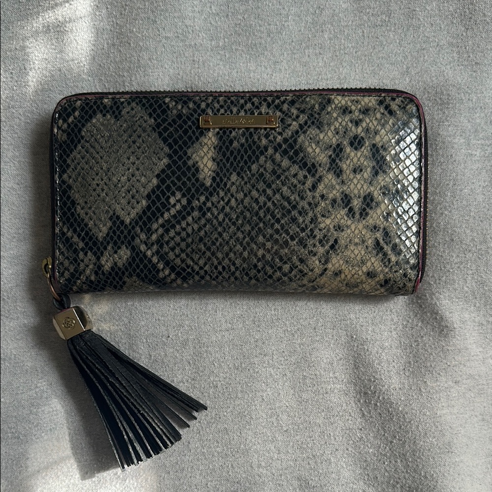 Stella & Dot Snake Print Wallet with Tassel
